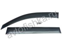 Toyota Highlander (2007-) дефлекторы окон дымчатые с черным молдингом