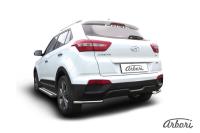 Защита заднего бампера "уголки" Arbori d42 HYUNDAI Creta 4WD 2016-