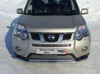 Nissan X-Trail (10–15) Защита передняя нижняя 60,3/42,4 мм