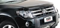 Mitsubishi Pajero (07–) Дефлектор капота, темный