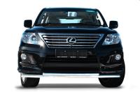 Lexus LX (10–) Защита переднего бампера 60/42 мм двойная
