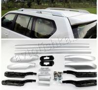 Toyota Land Cruiser Prado 120 (02-) продольные рейлинги на крышу, алюминиевые
