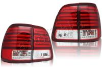 Lexus LX470 (1998-2007) фонари задние светодиодные красно-хромированные, комплект лев.+прав.