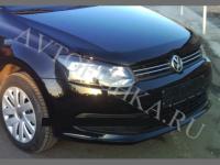 Дефлектор капота темный с надписью VW Polo 2010-