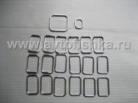 Mercedes W124 (84-95) декоративные рамки переключателей торпеды, рамки хромированные, комплект 20 шт.