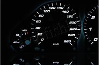 Mercedes W203 С (04-07) светодиодные шкалы (циферблаты) на панель приборов - дизайн 3