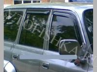 Дефлекторы боковых окон 4 части темные Toyota Land Cruiser 80 1989-1997