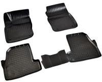 Ford Focus (11–/15–) Коврики салона (полиуретан), чёрные (3D)