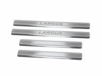 LADA (ВАЗ) Largus (12–) Накладки на внутренние пороги, 4 части, нерж.