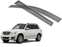 Mercedes-Benz GLK-Klasse (08–) Дефлекторы боковых окон с хромированным молдингом, OEM стиль