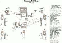 Декоративные накладки салона Hummer H2 2008-н.в. полный набор