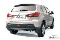 Защита заднего бампера Arbori d57 черная MITSUBISHI ASX 2010-2012