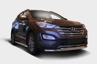 Защита переднего бампера труба d60/42 двойная,Hyundai Santa Fe 2013-, HYSF.48.1617