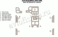Декоративные накладки салона Ford Expedition 2003-2006 базовый набор, ручной AC Control
