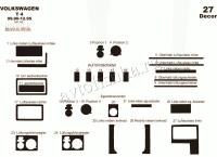 Volkswagen Transporter T4 1990-1995 декоративные накладки (отделка салона) под дерево, карбон, алюминий