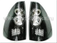 Toyota Land Cruiser Prado 120 (02-) фонари задние светодиодные черные, комплект 2 шт.