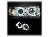 BMW 3 E36 седан фары передние хромированные, со светящимися ободками, комплект 2 шт.