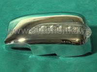 Mitsubishi Lancer 9 (00-07) накладки на боковые зеркала хромированные со светодиодным поворотником, комплект 2 шт.