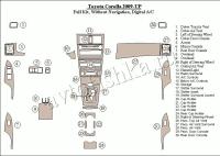 Декоративные накладки салона Toyota Corolla 2009-н.в. полный набор, без навигации, авто AC