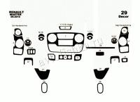 Renault Master 2010-UP декоративные накладки (отделка салона) под дерево, карбон, алюминий