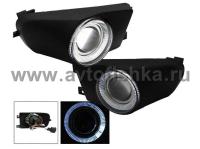 BMW 5 E39 (95-00) фары противотуманные линзовые, со светящимися ободками, комплект 2 шт.