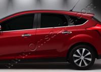 Ford Focus (11–) Нижние молдинги стекол, нерж., 8 частей,хэтчбек