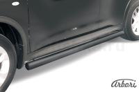 Защита штатных порогов Arbori d76 труба черная NISSAN JUKE 4WD 2010-