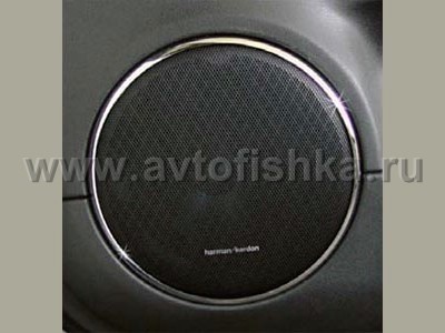 Mercedes W164 ML (05-) декоративные хромированные кольца громкоговорителей дверей, пластик, комплект 4 шт.