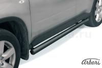 Защита штатных порогов Arbori d76 труба черная NISSAN X-TRAIL 2007-2010
