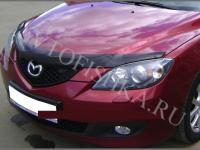 Дефлектор капота темный Mazda 3 хэтчбек 2003-2009