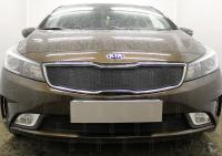 Kia Cerato (15–) Защита радиатора, чёрная, верх