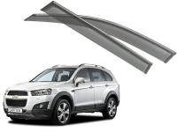 Chevrolet Captiva (06–/11–) Дефлекторы боковых окон с хромированным молдингом, OEM стиль