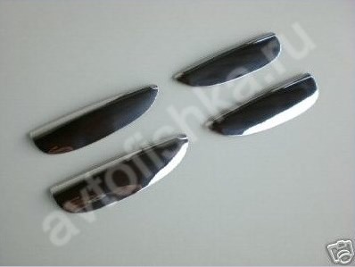 Renault Logan (2005-) накладки на ручки дверей из нержавеющей стали, 4 шт.