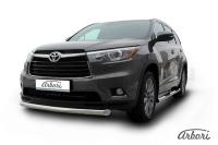 Защита переднего бампера Arbori d76 радиусная TOYOTA HIGHLANDER 2014-