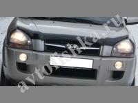 Дефлектор капота темный Hyundai Tucson 2008-2010