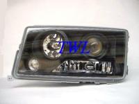 Mercedes W201 190E 190D (82-93) фары передние линзовые черные, комплект 2 шт.