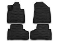 Kia Sorento (15–) Коврики 3D в салон, 4 шт. (полиуретан), чёрные (5/7 мест)