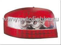 Audi A3 (03-08) задние фонари светодиодные красно-хромированные, комплект 2 шт.