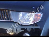 Защита передних фар прозрачная Mitsubishi L 200 2007-2009