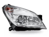 Opel Astra H (04-) фары передние линзовые хромированные, со светодиодной подсветкой DRL, с электрокорректором, комплект 2 шт.