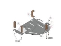 Renault Kaptur; Duster (15–) Защита топливного бака, Duster/Kaptur 4WD, V-все (Сталь 1.8 мм)