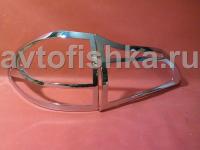 Mitsubishi Pajero Sport (08-) хромированные рамки на задние фонари, комплект 4 предмета