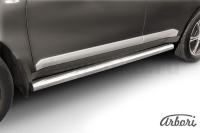 Защита штатных порогов Arbori d76 труба MITSUBISHI OUTLANDER XL 2006-2010