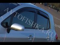 Дефлекторы боковых окон 4 части темные Toyota Auris 2006-