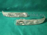 Chevrolet Tahoe, Suburban (99-06) фонари передние хромированные, подфарные, комплект 2 шт.