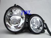 Mercedes E W210 (95-99) фары передние линзованные хромированные, комплект 2 шт.