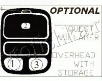 Декоративные накладки салона Nissan Quest 1999-2002 Overhead Console с Storage, 4 элементов