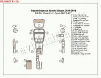 Subaru Impreza (01-04) декоративные накладки под дерево или карбон (отделка салона), полный набор, ручной климат контроль, sports shift E-4AT, правый руль