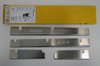 Накладки на внутренние пороги с надписью, нерж. сталь, 4 шт. Alu-Frost 08-1465 для SUZUKI SX4 Classic
