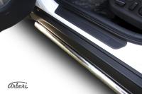 Защита штатных порогов Arbori d57 труба HYUNDAI Tucson 4WD 2015-